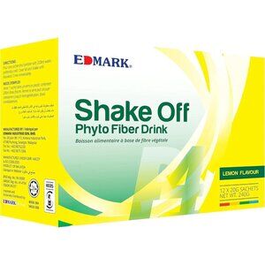 EDMARK Phyto Fiber Drink Mix – Lemon Oat & Roselle Plant-Based Beverage, 12 Pack